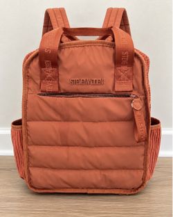 Steve Madden Burnt Orange Backpack – Corduroy & Nylon