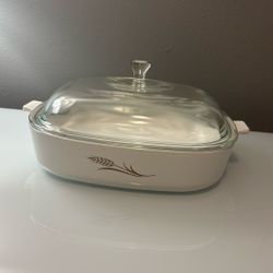 Corningware Gold Wheat casserole dish