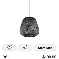 Black Statement Pendant Light With Black