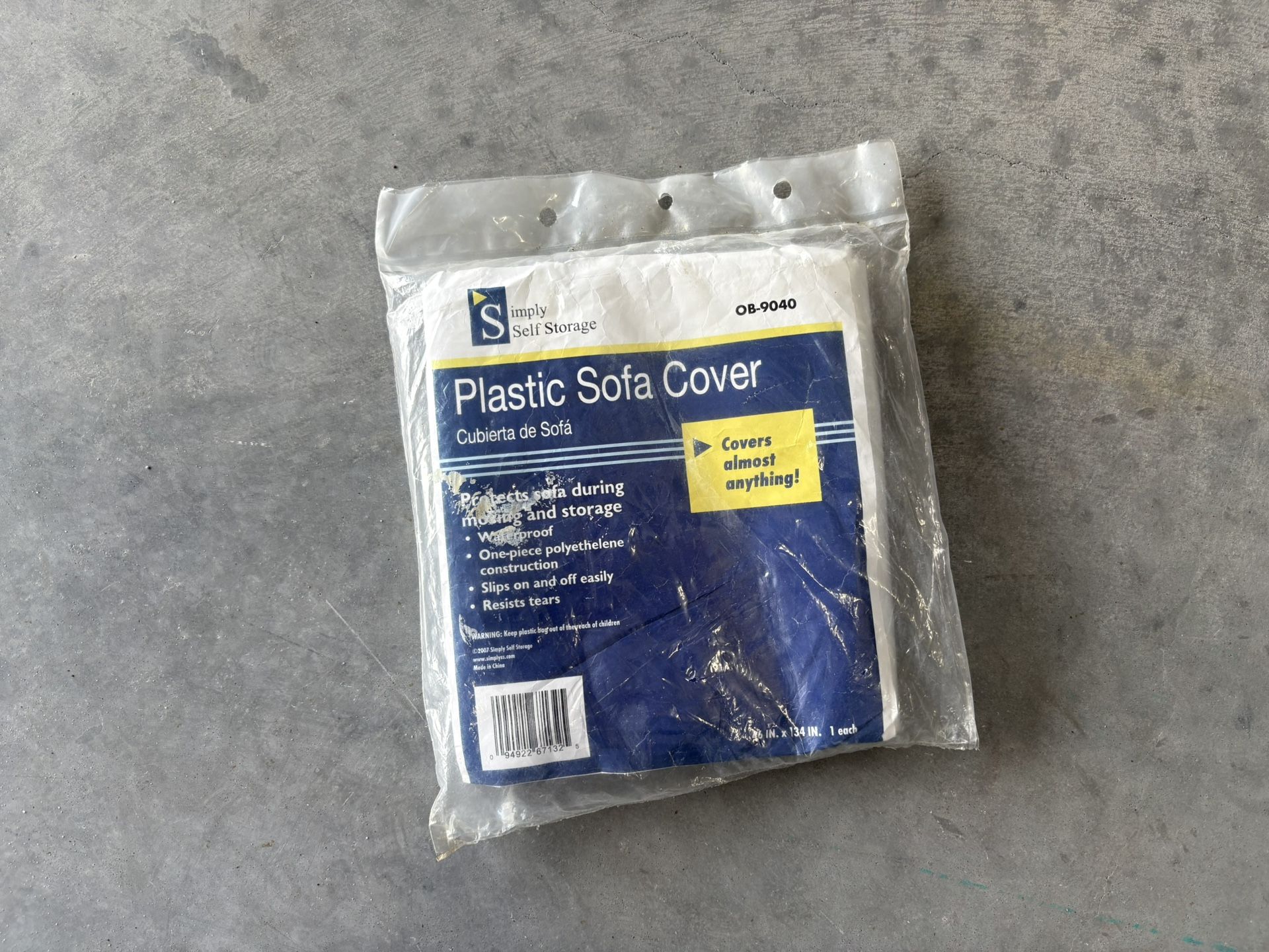 $1 for (1) NEW Plastic Sofa Cover Moving Supplies