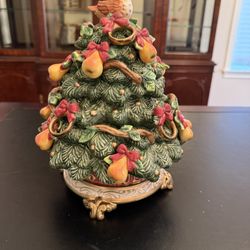 FITZ & FLOYD 12 DAYS OF CHRISTMAS -  Five Golden Rings Lidded Box