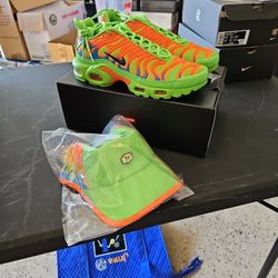 Nike Airmax Plus Supreme Green w/Hat