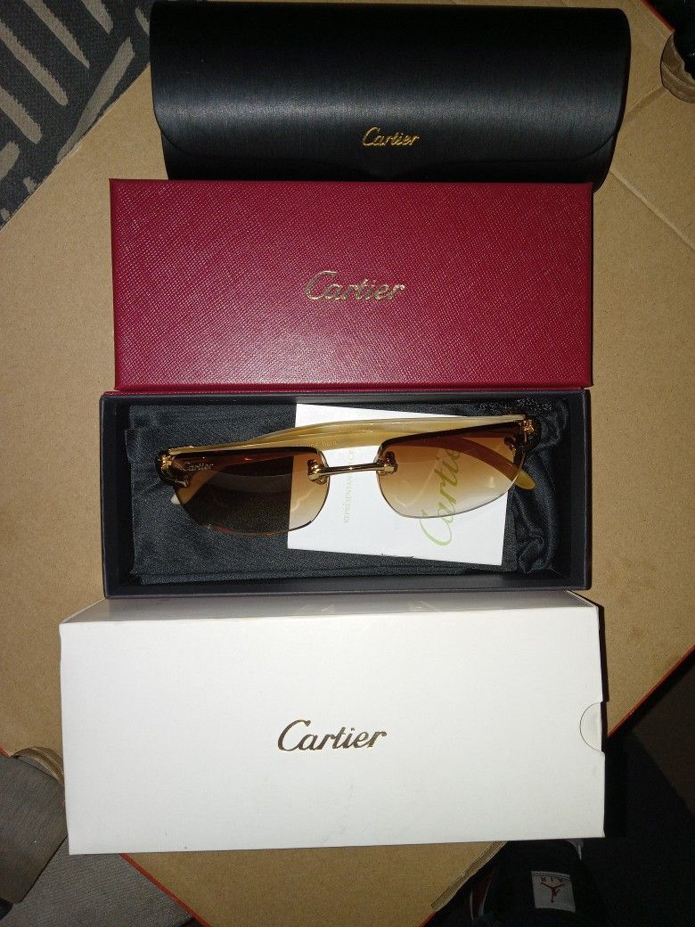 Cartier 3 Piece White Buffalo Glasses