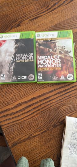 Lot of 2 XBOX 360 Games Medal of Honor Limited Exition & Medal of Honor Warfighter Limited Edition