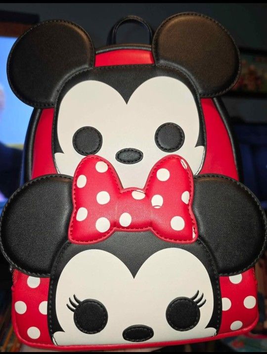 Mini Backpack-Loungefly Disney Mickey And Minnie Funko