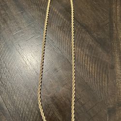 30” 14k Gold 6MM  Rope Chain 29.18 Grams 