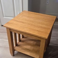 Wood end table