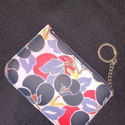 Kate Spade New York Multicolored floral keychain wallet