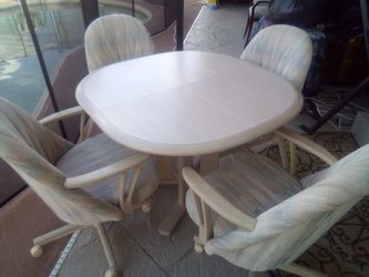 4 chair table set