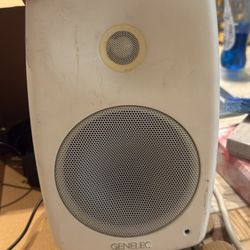 Single White Genelec Speaker 
