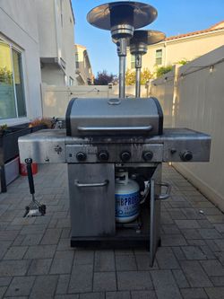 Stainless Steel Gas Grill with Side Burner