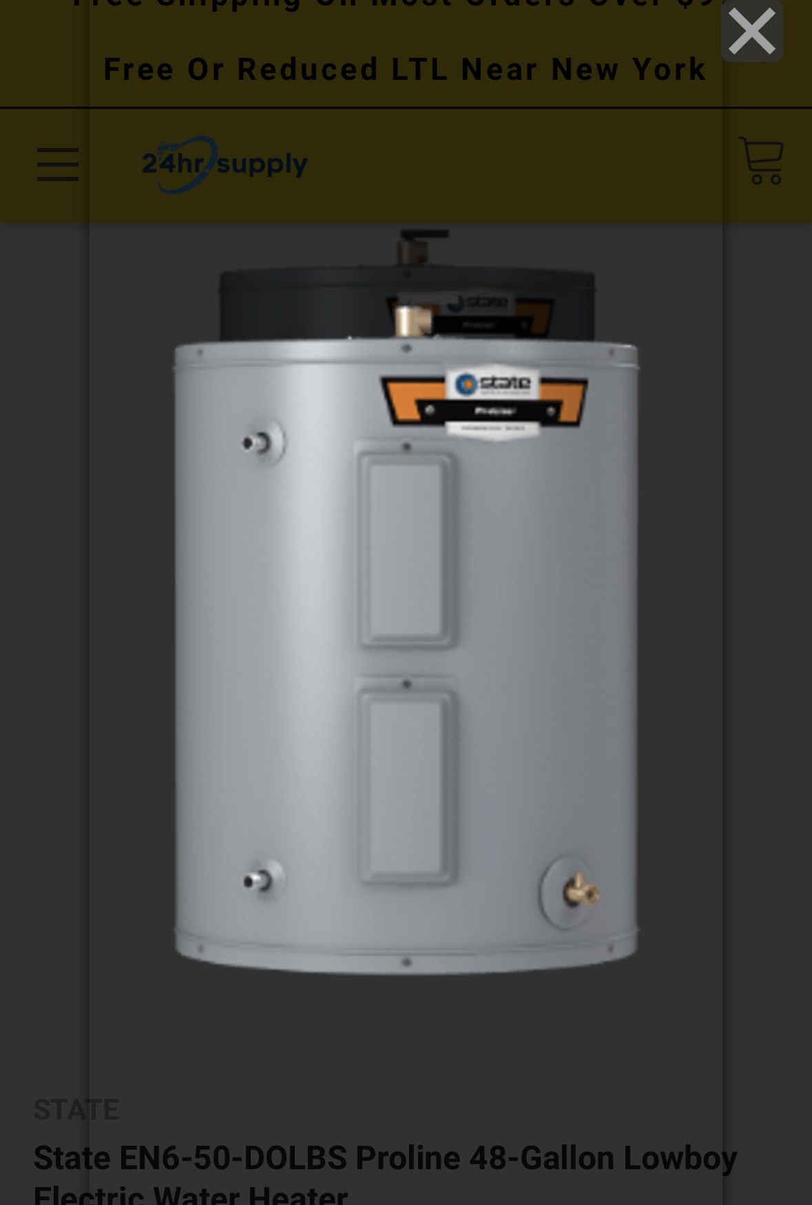 New 50 Gallon Water Heater 