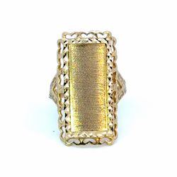 Woman’s Ladies 14k Yellow Gold Rectangular Ring Size 6.5 GP3135043
