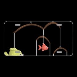 License Plate Novelty Car Front Baby Mobile Toy Fish Hanging Animals