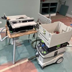 Festool CSC SYS 50 EBI with CT 36 E cyclone plus more. Table saw.