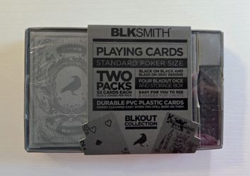 BLKSMITH 2-Pack Waterproof PVC Playing Cards & Dice Set