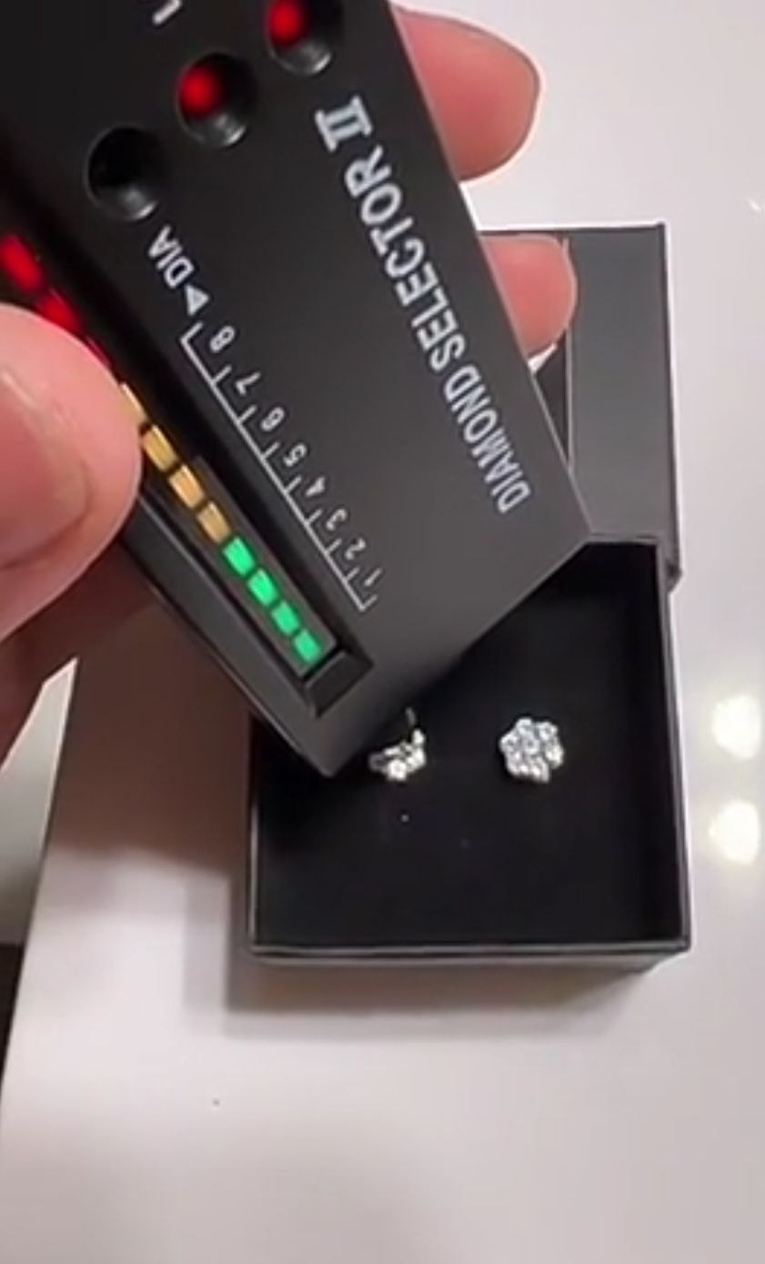 Unisex 5mm Moissanite Cluster Earrings ๐ GRA Certified | VVS Sparkle | Diamond Tester Pass โ