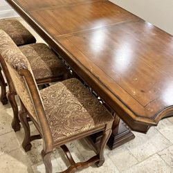 8 Seats Dinner Table Solid Wood Premium Furniture of America Roo Traditional Wood Expandable Dining Table