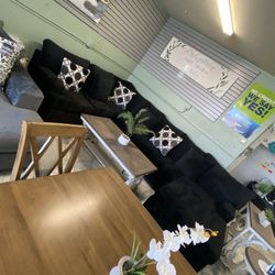 Black 3 Pc Sectional ‼️take It Home With $39 Easy Approval ‼️