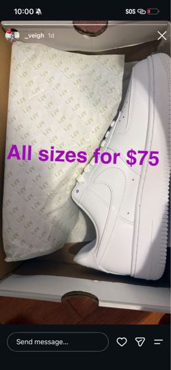 Nike Air Force 1 All White Sneakers