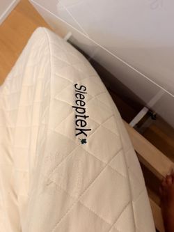 White Twin Bed with Mattress