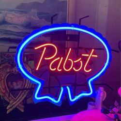 Neon Pabst Blue Ribbon Sign 