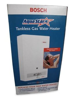 Bosch AquaStar NG Tankless Water Heater - NEW IN BOX AQ125HX NG for Sale in  Tacoma, WA - OfferUp