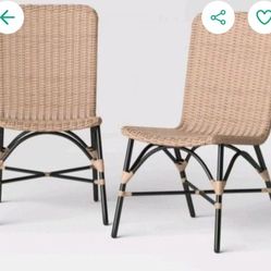 $180 326#89 Popperton 2pk
Patio Dining Chairs
Outdoor Furniture - Black - Threshold"
designed