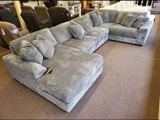🦋Lindyn5 Piece Left Arm Facing Sectional And Ottoman