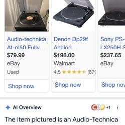 Audio-technica RC and USB turntable