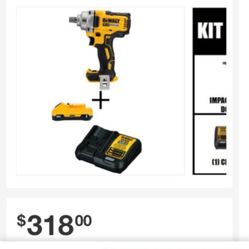 Impact Wrench XR 1/2" Dewalt 20v Combo+ Battery 3.0 Ah + Charger.