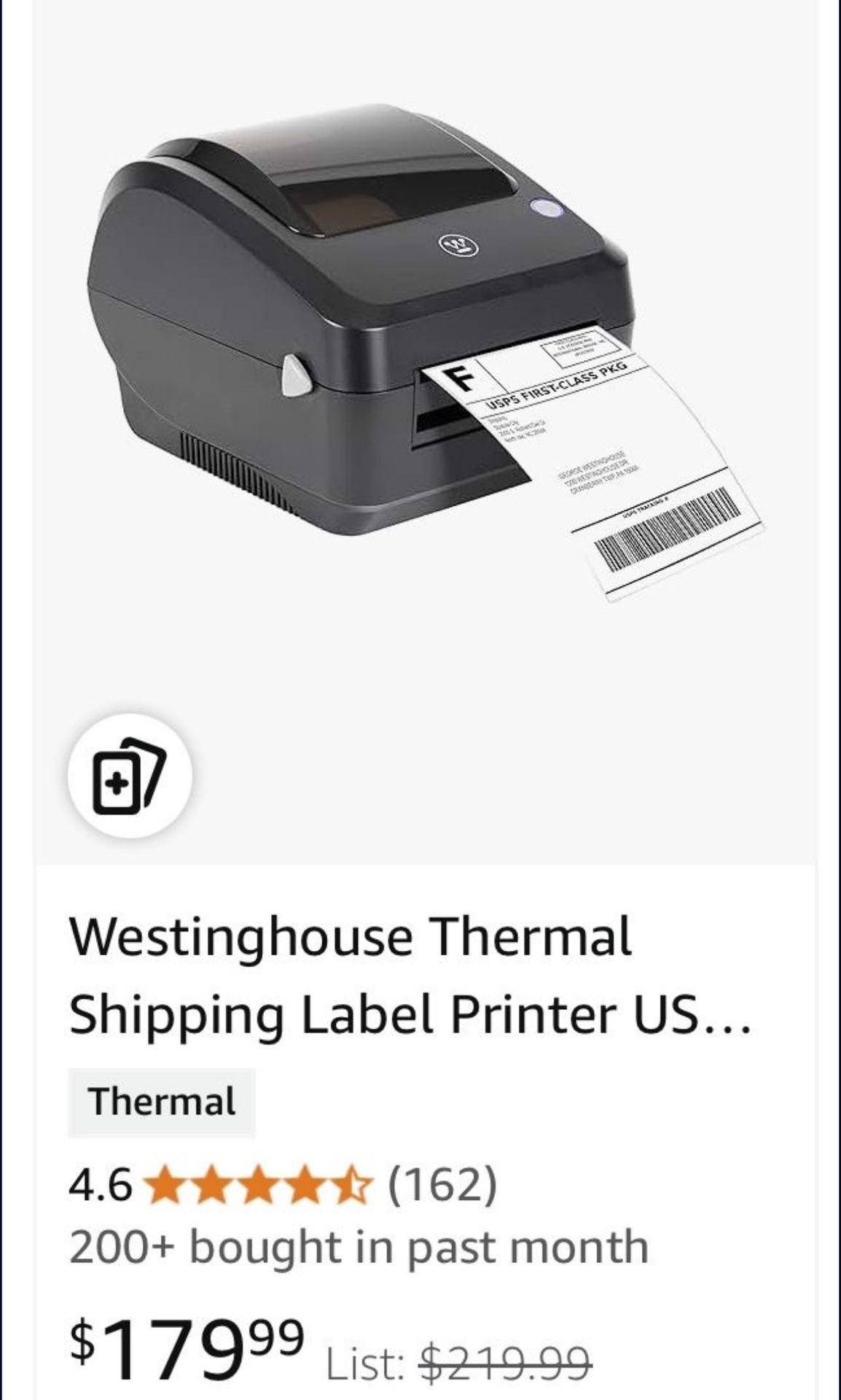 Westinghouse Thermal Shipping Label Printer