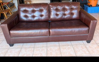 Dark Brown Leather Sleeper Sofa – $2,500