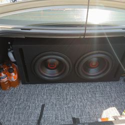 2 12inch Empire 12s 3000w Peak 1500w RMS They Hit Hard Great Box $300firm Firm Price U Can Hear It 