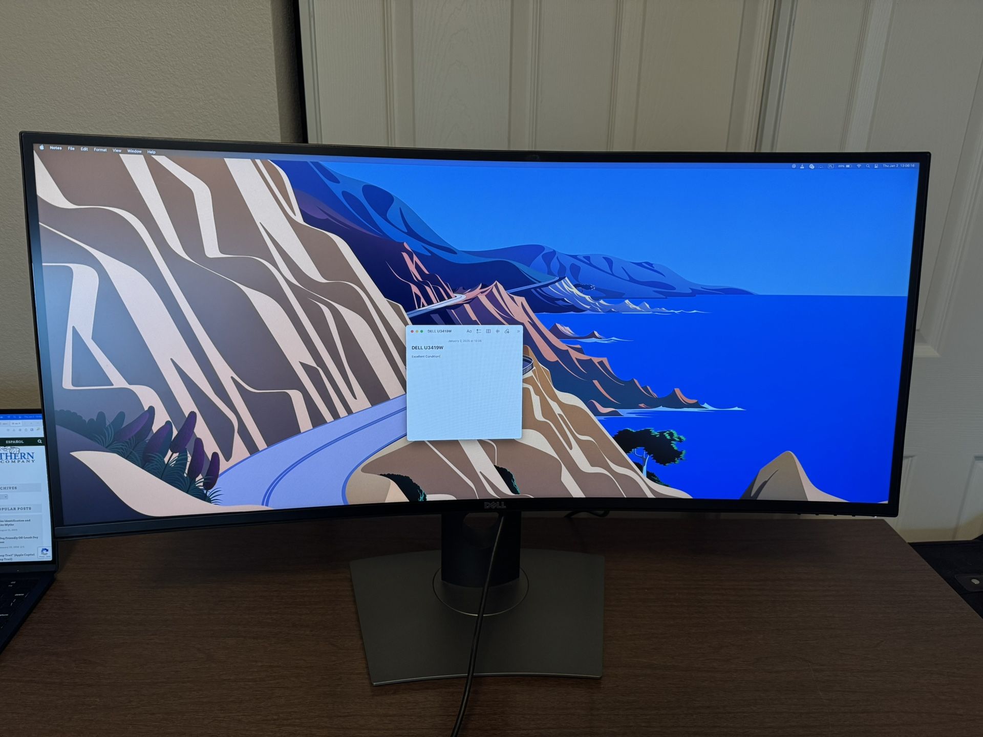 Dell U3419W Ultrasharp 34 Inch WQHD Curved IPS USB-C Monitor