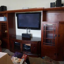 Solid Wood  Entertainment Center 