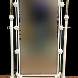 Full Length Freestanding Iron Cheval Floor Mirror