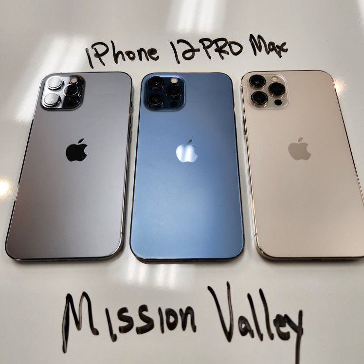 iPhone 12 PRO Max 256gb Unlocked | Mission Valley Store | w/ Warranty 