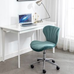 BTEXPERT Upholstered Premium Office Desk Task Vanity Plush Velvet Office Business Meeting Conference