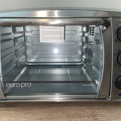 Euro-pro oven with rotisserie convection technology silver