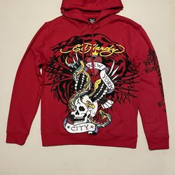 2 Ed Hardy Sweaters Red & Blue NWT Sz. Med