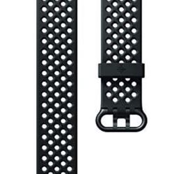 Fitbit Charge 3 Accessory Band, Official Fitbit Product, Sport, Black, Small