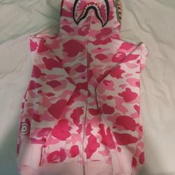 Pink Bape Hoodie SIZE MEDIUM