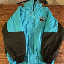 Vintage San Jose Sharks Competitor Puffy Jacket Hoody