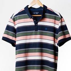 Original Penguin Men’s Polo Shirt – Striped – XL – $20