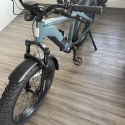 Mid-Drive Fat Tire E-bike Pacific Blue Large 5'10" - 6'4"