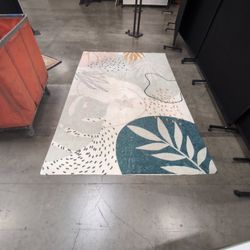 Abstract Organic Pattern Area Rug in Multi-Color