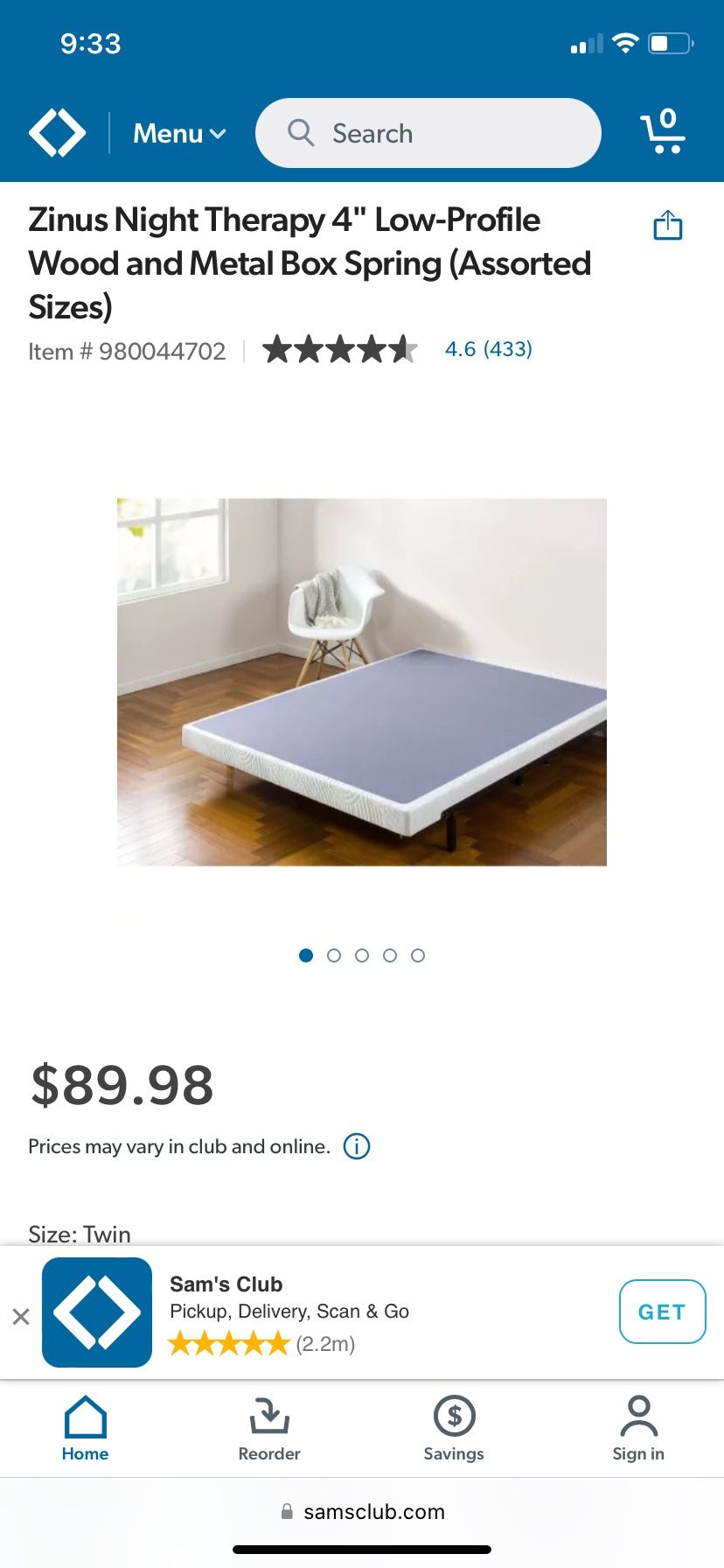 Zinus Box Spring-Twin