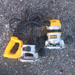 DeWalt  DW618 Vspeed Router Fixed & D Handle Bases Almost New Condition. For Pick Up Fremont Seattle. No Low Ball Offers Please. No Trades 