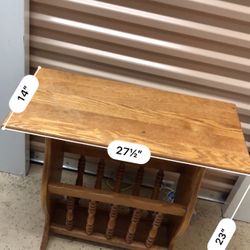 End Table With Magazine Holder 